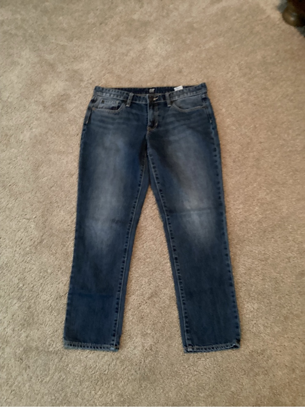 GAP Men's Straight Jeans in Faded Dark Blue